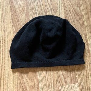 agnès b black cotton beret